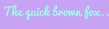 Image with Font Color 9BFBEA and Background Color C8A3F4